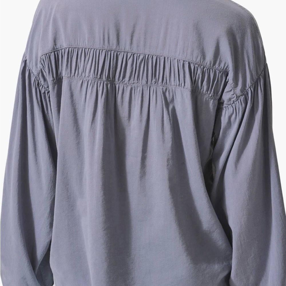 Splendid Collection Button-Up Ruffle Blouse R13A - Picture 2 of 6